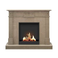 Биокамин в мраморном портале SteelHeat Lada S